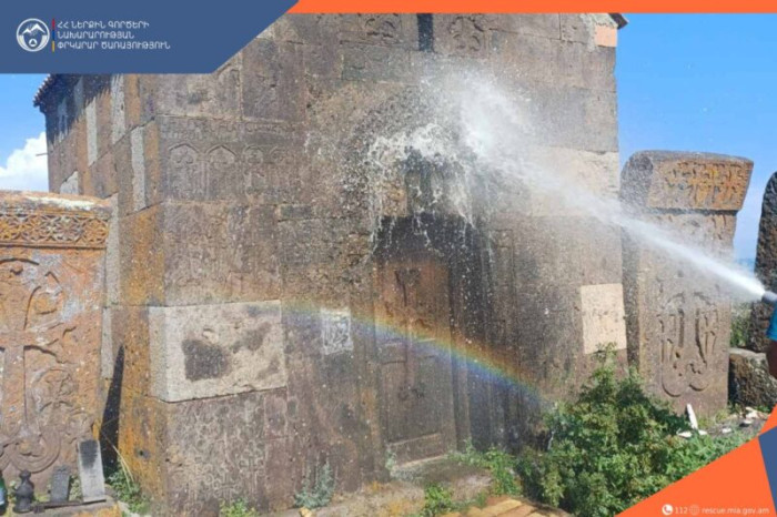 Արտակարգ․ Հրդեհ է բռնկվել Գավառ-Մարտունի ճանապարհին գտնվող մատուռում