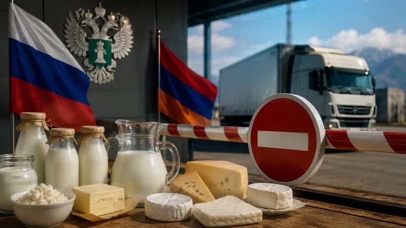 Россия с 27 июля ограничит ввоз молочной продукции из Армении